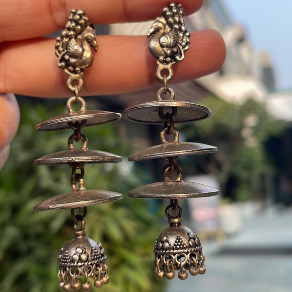 Boho silver earrings - Picture 4 of 5